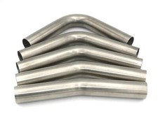 Edelstahl Rohrbogen lang 48,3mm Rohr 15° 30° 45° 60° 90° ungeweitet Auspuff 48mm