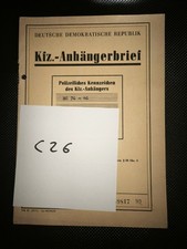 DDR kfz Brief Anhänger