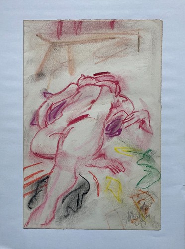 Zeichnung pastell signiert - zeichnung,