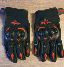 MTB Biker Handschuhe, Gr. XXL, mit Gelenkschutz, schwarz/rot, neu