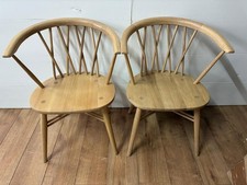 2x ercol für John Lewis Shalstone Esszimmersessel, Eiche UVP 658£
