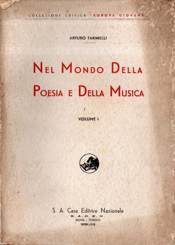 Arturo farinelli der welt - der,