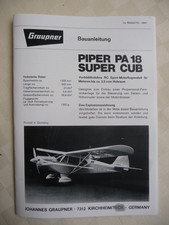 Bauanleitung und Stückliste von der PIPER PA 18 SUPER CUB ( Graupner)