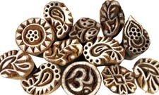 Indischer textilstempel holz - indischer, textilstempel,