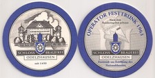 Schlossbrauerei Odelzhausen - alter Bierdeckel "Operator Festtrunk 1963"
