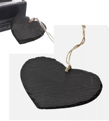 Natur schiefer herz 7x6 - 1, x