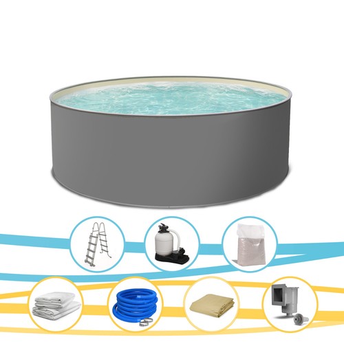 Stahlwandpool edition grau - stahlwandpool,