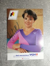AK m.Orig.AG Anja Wilhelm BRD Turnen 3.EM 87 -Schwebebalken Rarität!