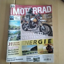 Motorrad Zeitschrift, Ausgabe 14.9.2018, Moto Guzzi V85 TT Enduro, gebraucht