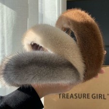 Damen Luxus100% Nerz Stirnband