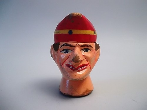 Antike handpuppe kasper kopf - handpuppe,