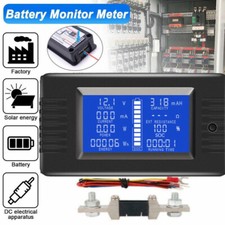 LCD DC Monitor Volt Amperemeter Meter Batterie Anzeige Tester Shunt 100A/200A