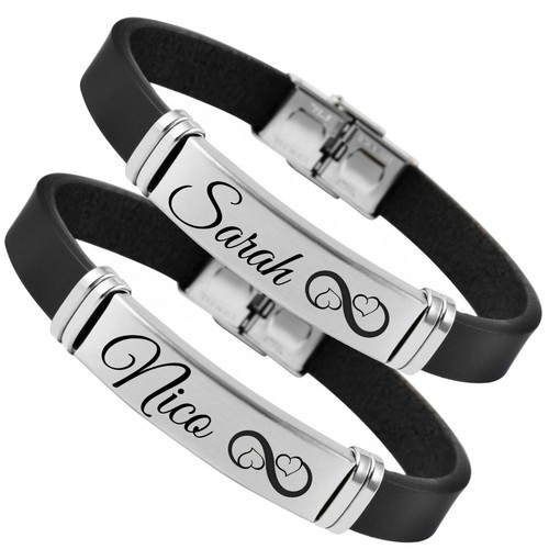 Leder armband partner set - leder,
