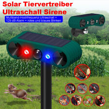 Tiervertreiber Solar Ultraschall Sirene Katzenschreck Abwehr Marderschreck IP55