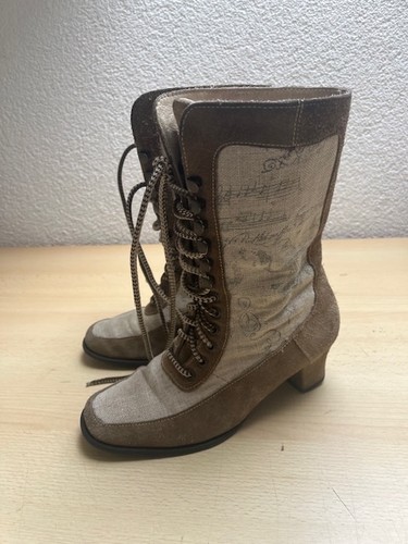 Trachtenstiefel leder leinen - leder,