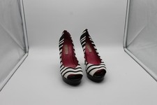 Buffalo Pumps Gr.39 Zebrastreifen mit pinker Innenseite Sehr gut #A0086