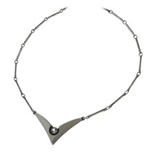 Finnlandschmuck Nordform Design Collier Silber mit Bergkristall N-13-1844