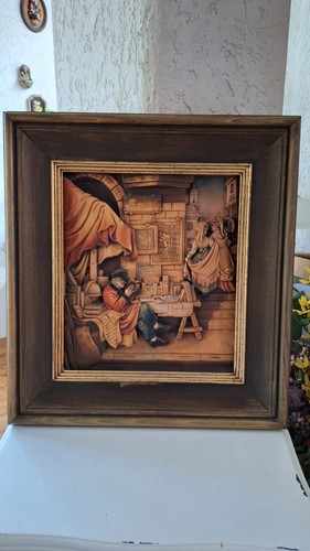 Holzbild holzrelief anri carl - holzrelief,