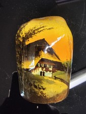 Jugendstil Signierte Keramik Vase um 1900 Schwarzwald-Dekor 9 cm