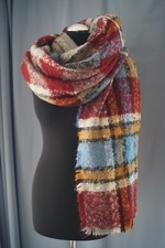 ZARA XXL 80cm x 200cm Kariertes Tuch Schal Herbst Winter Stola Halstuch