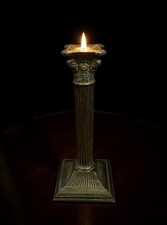 Antiker Kerzenständer ca.22 cm Italy klassisch Säulenform Vintage Deko elegant