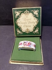 Alter Serviettenring Porzellan Royal Crown Derby Rosenmotiv OVP
