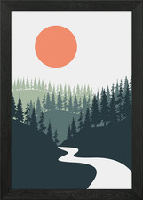 Natur kiefer poster gerahmtes - kiefer,