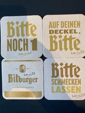 4 Bierdeckel Bitburger