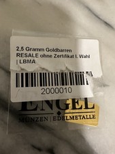 2,5g Goldbarren Feingold LBMA