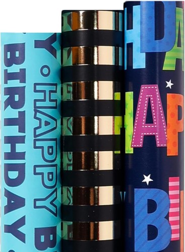 Geschenkpapier rollen blau - geschenkpapier,