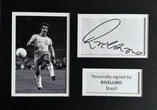 RIVELLINO SIGNIERTE WEISSE KARTE IN A4 BRASILIEN MOUNT DISPLAY + GENAUER PROOF 4