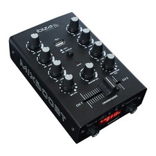 Ibiza Sound DJ Mixer MIX500BT 2CH Audio Sound Disco Bluetooth USB