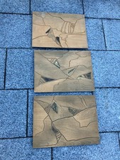 DDR Kunst Holz Wandbild Metall