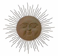 Wanddeko Sonne 68 cm braun