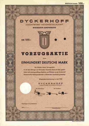 Dyckerhoff zementwerke 1960 - dyckerhoff, ag