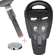 Autoschlüssel Gehäuse 4 Tasten für SAAB 93 95 96 9-3 9-5 4 S153  + Batterie