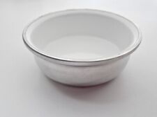 Rasierschale für Rasierseife, Flache Seifenschale Alu/white Vintage Shaving Bowl