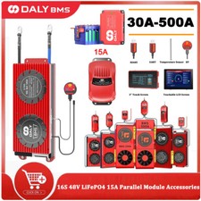 Daly BMS 16S 48V 30-500A LiFePO4 Battery/15A Parallel Module /5A Active Balancer