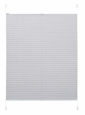 Klemmfix Plissee Piva Easyfix Licht & Sichtschutz Klemmrollo silber grau Crush 