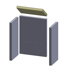 Heizgasumlenkplatte 325 x 181