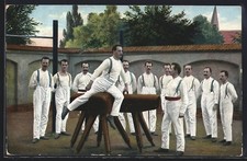 Turner am Seitpferd, Ansichtskarte 