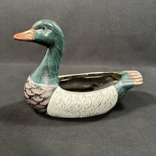 Ente Blumentopf Pflnazentopf Gartendeko Keramik Steingut 30x15x20 cm