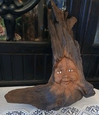 Wurzelpeter Sepp Waldgeist Holz schnitzerei - 33,5 x 22,5 x 10 cm