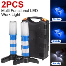 2x Blau KFZ LED Notfall Warnung Licht Blitzlicht Dash Strobe Lampe Warnleuchte #