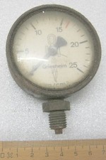 Sehr altes Manometer Druckmesser 0-25 kg/cm² Griesheim Deko Steampunk