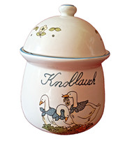 Zwiebel Aufbewarungs Behälter- Keramik- Mandarin