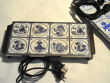 NEY Elektrische Warmhalteplatte  120 W  Delfter Kachel-Muster Gruffe Holz