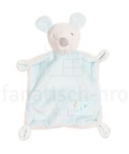 PUSBLU Baby Schmusetuch Maus Kuscheltuch türkis Schnuffeltuch Blätter 381528 DM