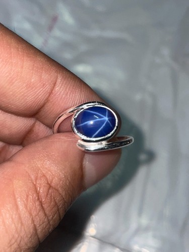 Blauer stern saphir ring - saphir,