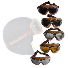Bandit Helmets Motorradbrille Goggles braun Schutzbrille Jethelme Motocross Quad